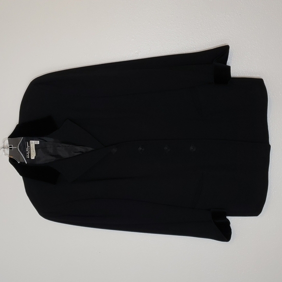 Salvatore Ferragamo Tuxedo Jacket Black Wool Suit Coat Velvet Collar Luxury Chic - Picture 6 of 16